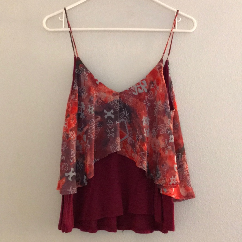 Flowy pink tank top